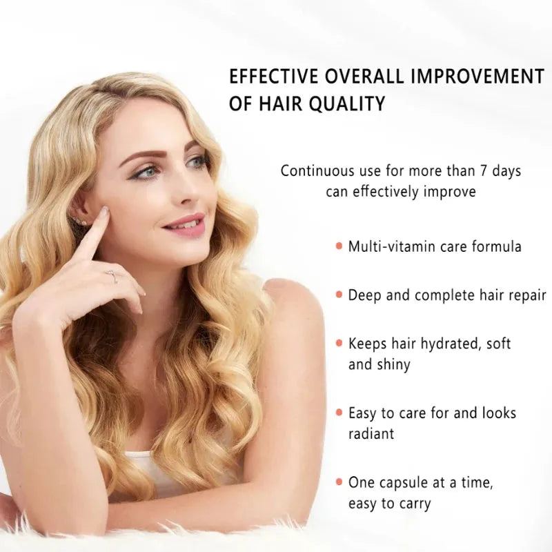 30 Pills Smoothing Silky Hair Vitamin Capsules Repairing Damaged Hair Oil Nourishing Hair Care Essence Products