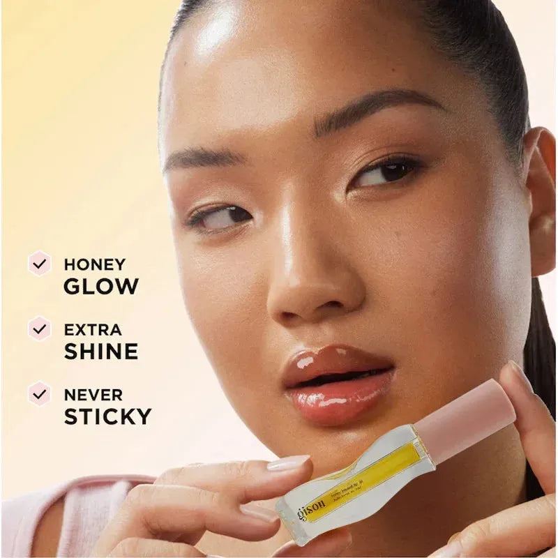 2.5 ml Honey Gold Honey Infused Lip Oil Non-sticky Long-Lasting Moisturizing Liquid Lipstick with a Naturally Healthy Shine