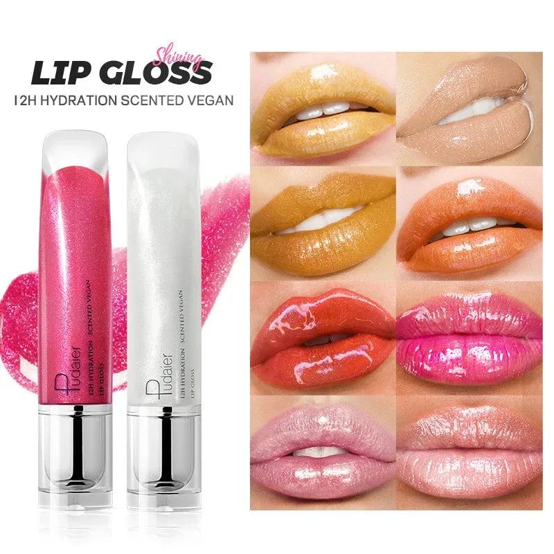 Mirror Liquid Pearlescent Lip Gloss Waterproof Moisturising Translucent Shimmering Red Nude Liquid Lipstick Long Lasting