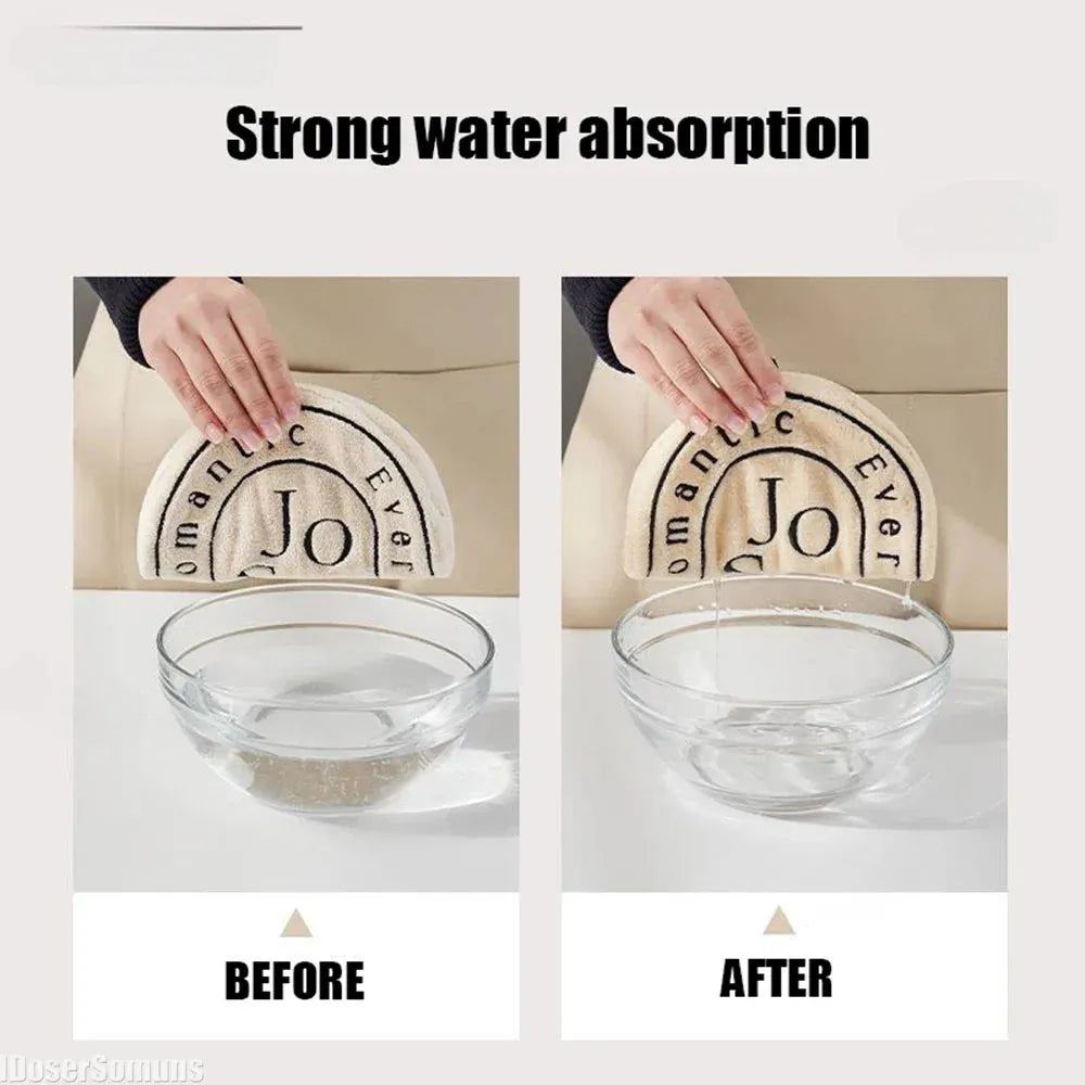 The New-style Hand Towel Home Hanging Thickened Convenient Double-layer Speed Dry Absorbent Hand Cloth Kitchen and Bathroom Foot