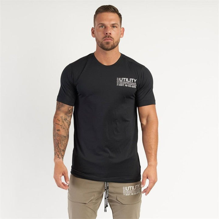 Men's T-shirts Summer Sports Casual Fashion Cotton Round Neck Slim Fit Short Sleeve Jogger Gym - Jointcorp
