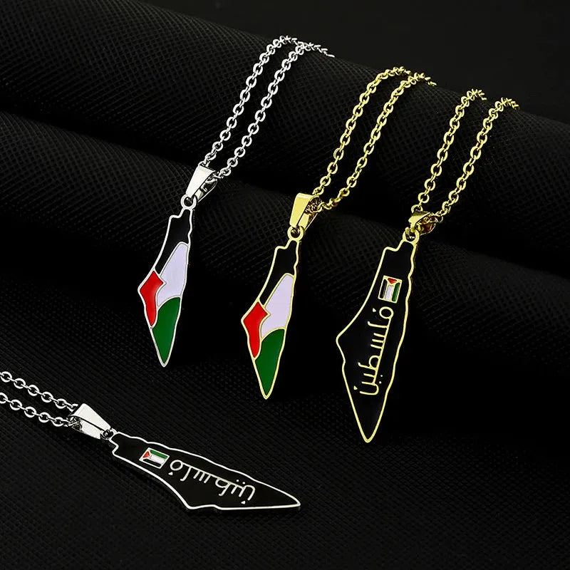 African Symbol Pendant Necklaces Gold Color Jewelry For Women Girls Africa Cultural Chain