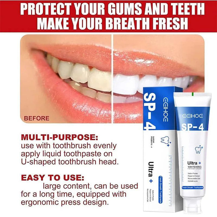 Sp 4 Probiotic Caries Whitening Toothpaste Cleaning Teeth Repair Cavites Cleaner Plaque Remover Fresh Breath Dental Gum Care
