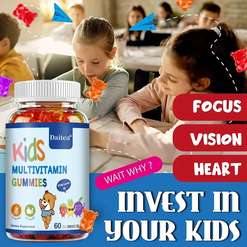 Multivitamin Gummies - Children's heart and brain health, supports bone, teeth, heart health, metabolism