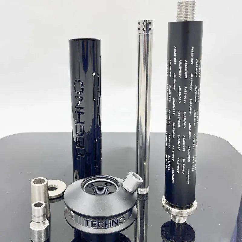 Stainless Steel Geometry Hookah TECHNO Shisha Detachable Water  Sheesha Chicha Accessories