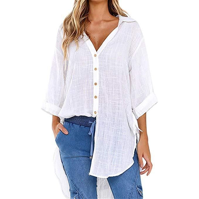 Casual Elegant Loose Comfortable Solid Streetwear Women Clothes Vintage Y2k Tops Tshirts Women Clothing Shirts for Women Fashion Plus size - Jointcorp