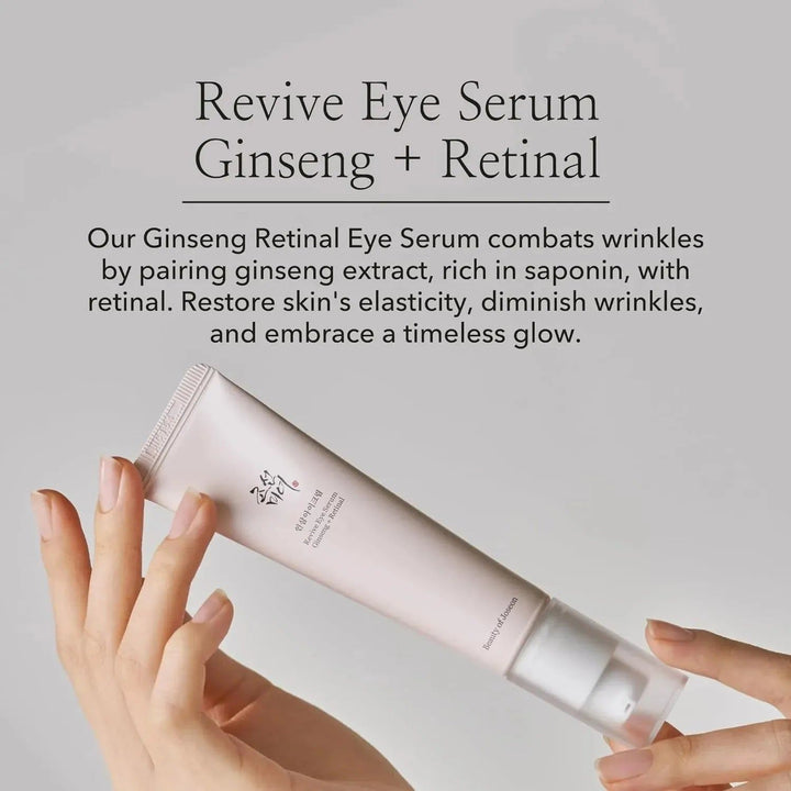 Beauty of Joseon Revive Eye Serum with Retinal Niacinamide Correction for Puffy Eye Bags Fine Lines Dark Circles Wrinkles Korea