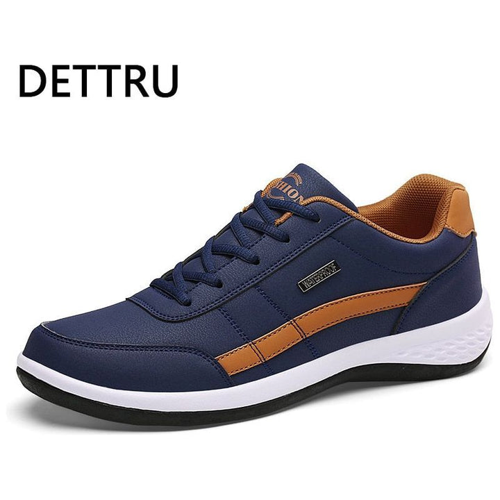 Leather Men's Shoes Luxury Trend Casual Shoes Men Sneakers Breathable - Jointcorp