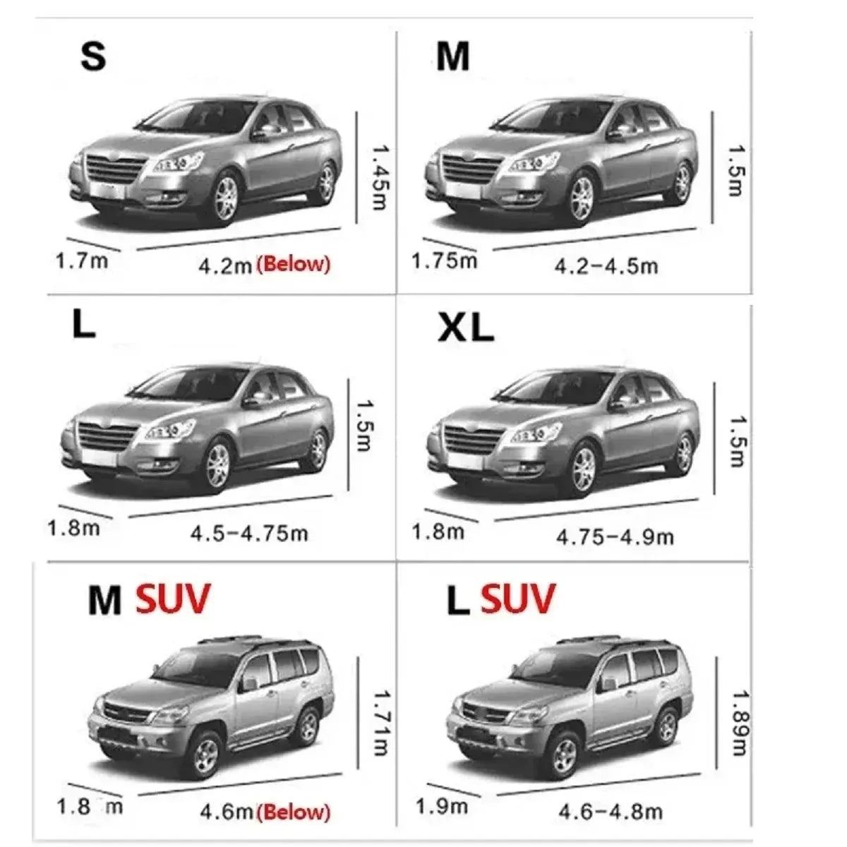 Car Cover Waterproof Outdoor Universal UV Protection Snow Cover Dustproof for Sedan Scratch-Resistant Sedan Suit SUV Car Tools