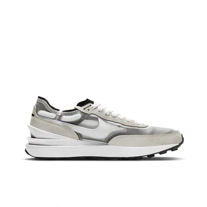 Original New Arrival Nike Waffle One Men's Running Shoes Wear Resistant Shock Absorption Breathable Gray White Sneakers DA7995