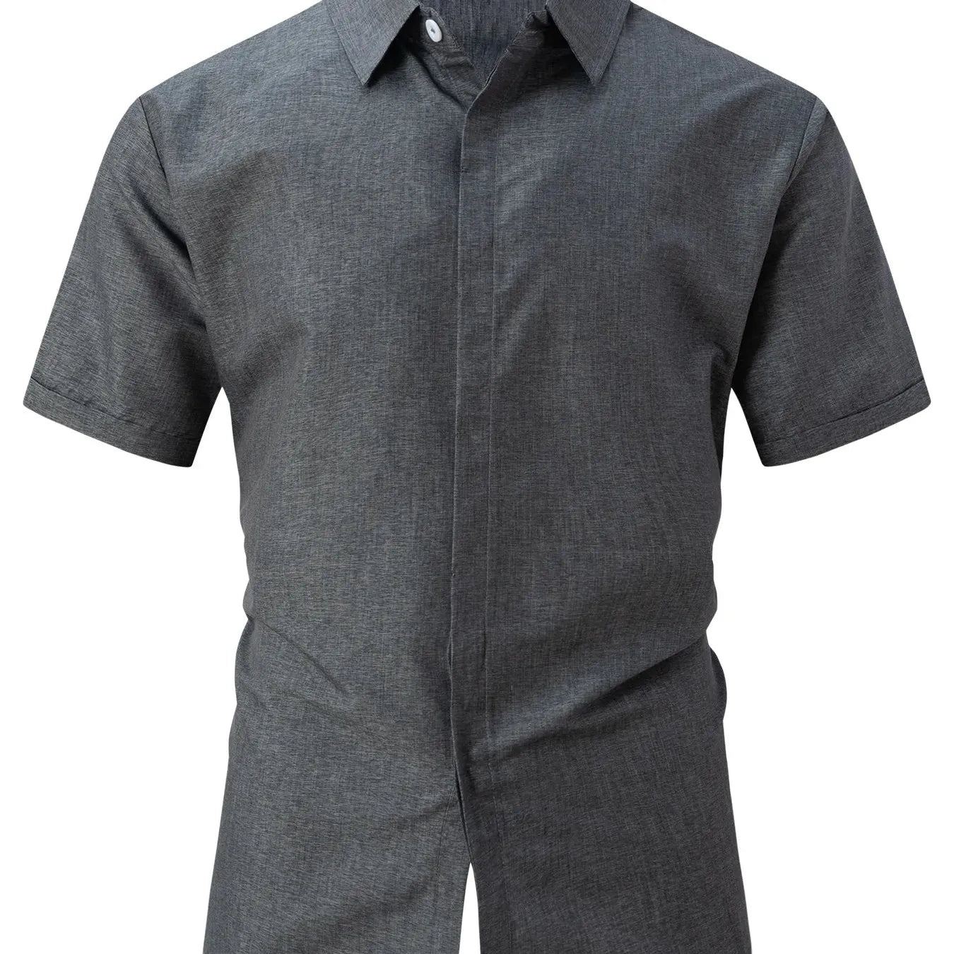 Loose casual cotton linen shirt men's short sleeve 2024 summer new large size beach top lapel tie dye cardigan