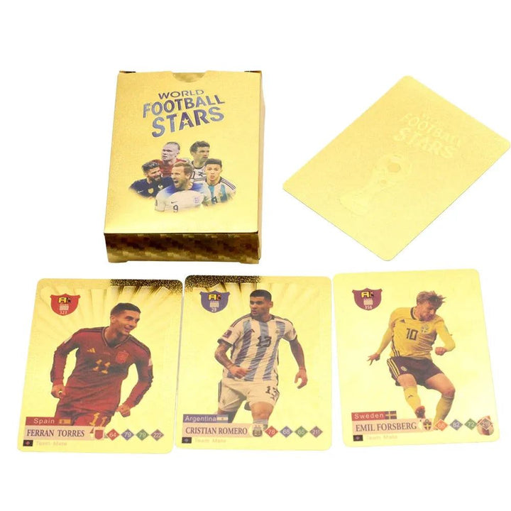 55Pcs Football Cards Gold Silver Black Ballsuperstar Card Limited Signature World Ball Star Collection Drop Shipping Wholesale