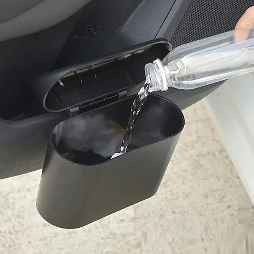 Hanging Car Trash Can Vehicle Garbage Dust Case Storage Box ABS Square Pressing Trash Bin Auto Interior Accessories For Car