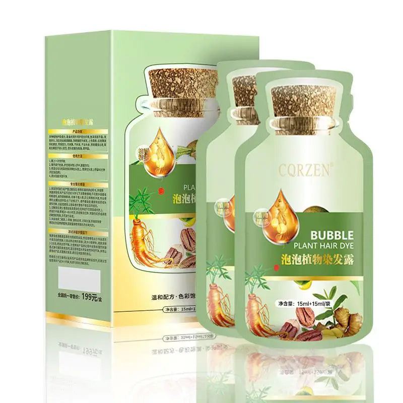 10pcs/Box Hair Dye Shampoo Natural Plant Bubble Hair Dye Long-lasting Hair Color Convenient And Effective Hair Coloring Shampoo