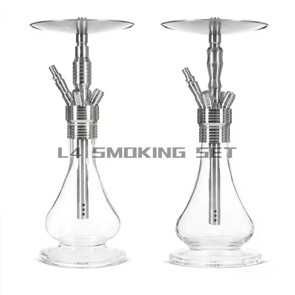 Stainless steel hookah pot Dschinni Arab hookah bar KTV with four tubes of light