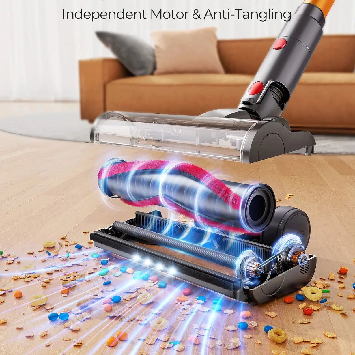 Laresar V7 500W 50KPA Suction Power Cordless Vacuum Cleaner  Handheld smart Home appliance Removable Battery Dust Cup
