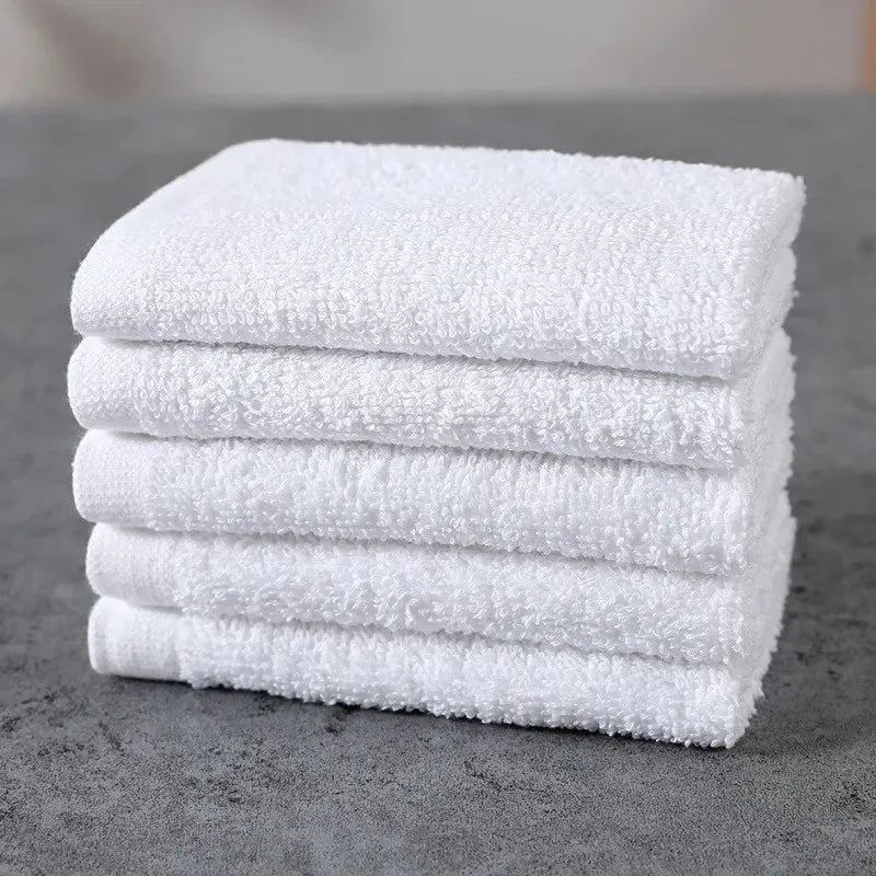 4Pcs 28x28cm Small Square White Soft Terry Cotton Soft Absorbent Hotel Multifunctional Cleaning Hand Towel