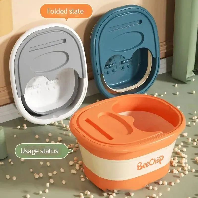 Foot Soaking Bucket Large Capacity Folding Basin Foot Bath Tub Foot Wash Basin Portable Foot Soaking Bucket Footbath Massage