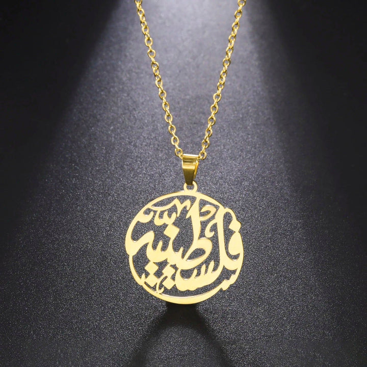 Cazador Palestine Round Pendant Necklace for Women Men Chain Necklace Anniversary Birthday Gift Stainless Steel Jewelry 2024