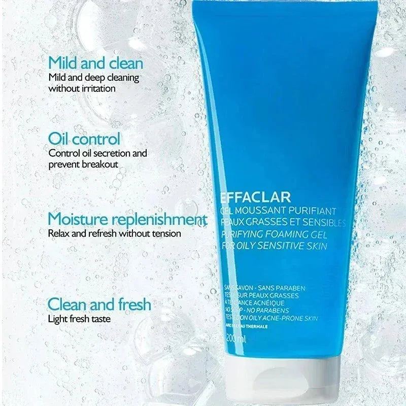 Original Effaclar Oil Control Acne Gel Cleanser Gentle Cleansing Cleanser Purifying Facial Cleanser Skin Care Expert 200ml