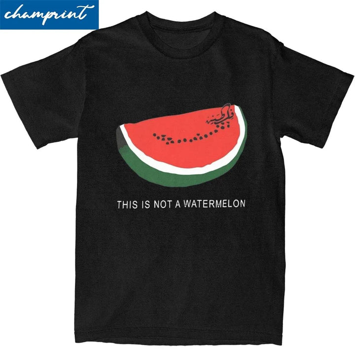 This Is Not A Watermelon Palestine Collection Tshirt Men's Cotton Clothing Priting Round Neck Short Sleeve
