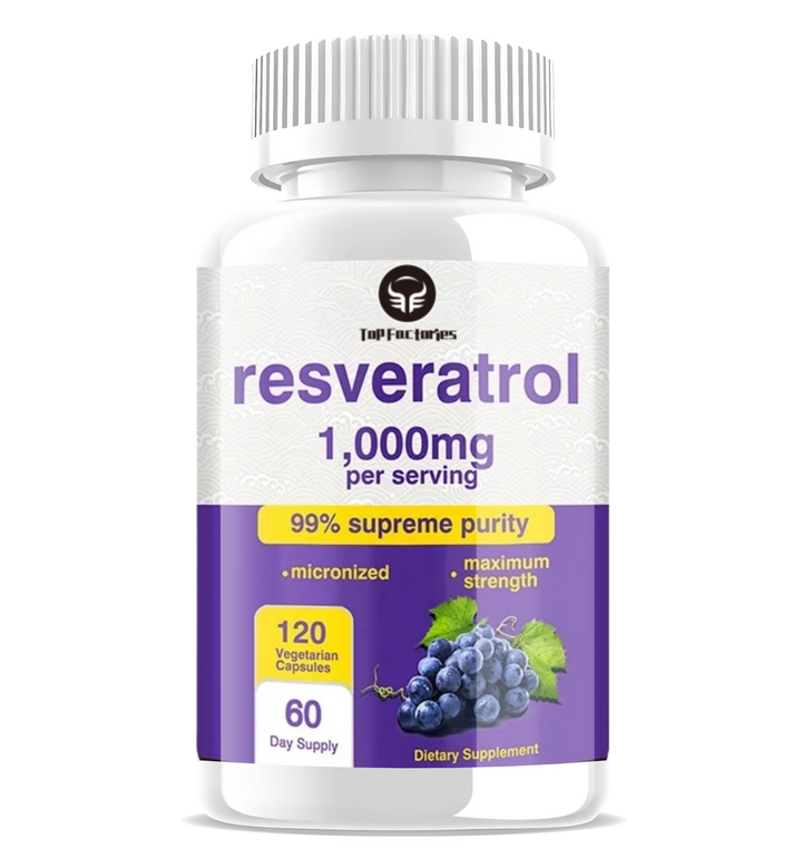 Resveratrol Supplement - Anti-aging, Cardiovascular & Joint Support, Skin