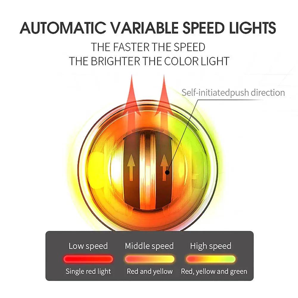 LED Wrist Power Trainer Ball Self-starting Gyro ball Powerball Arm Hand Muscle Force Fitness Exercise Equipment Strengthener