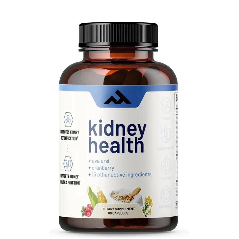 Kidney Health Support Supplement - Kidney Cleansing+15 Active Plants and Herbs -60 Capsules