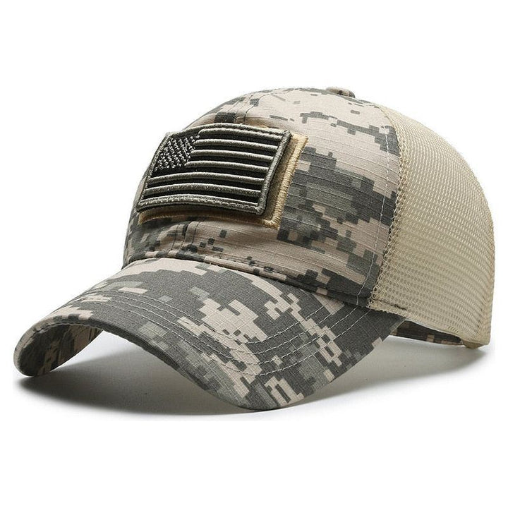 Caps for Men American Flag Camouflage Baseball Cap Male Outdoor Breathable - Jointcorp