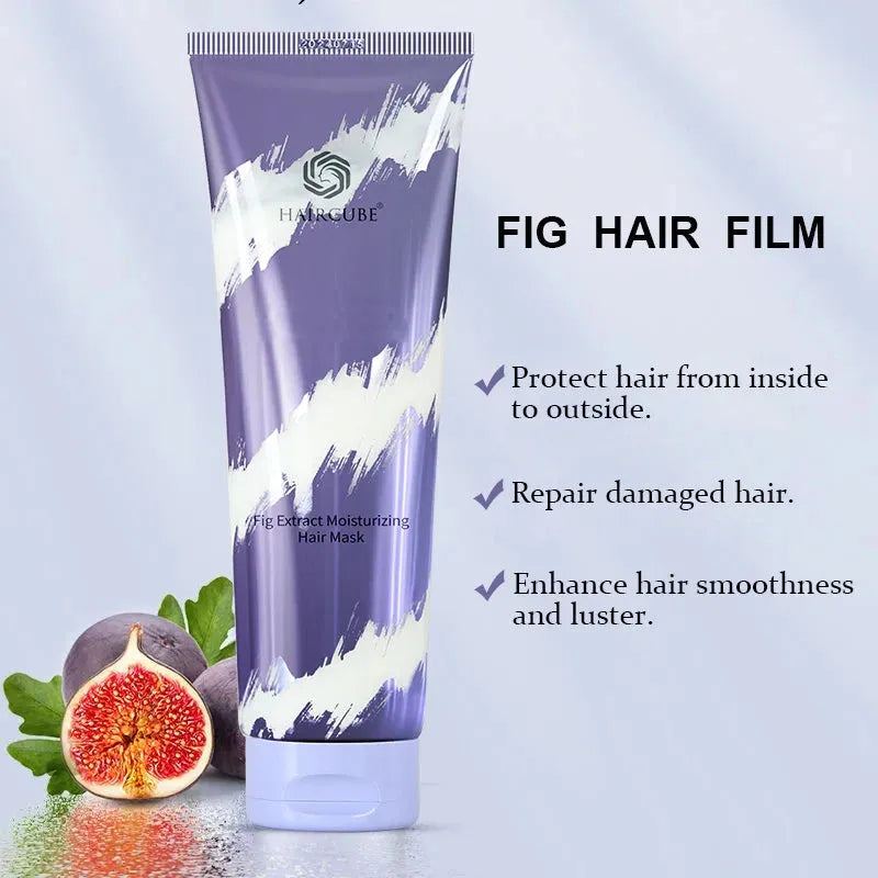 Hair Mask Natural Ingredients Fig Hair Film Repair Dry and Damaged Frizzy Soft Smooth Shiny Deep Moisturize Hair Nourish Mask