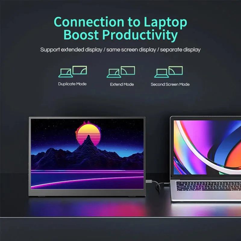 Touch Screen 14.1" Portable Monitor Games Expand Dispaly Laptop Second Screen Type-C HDMI-Compatible For Switch PS4/5