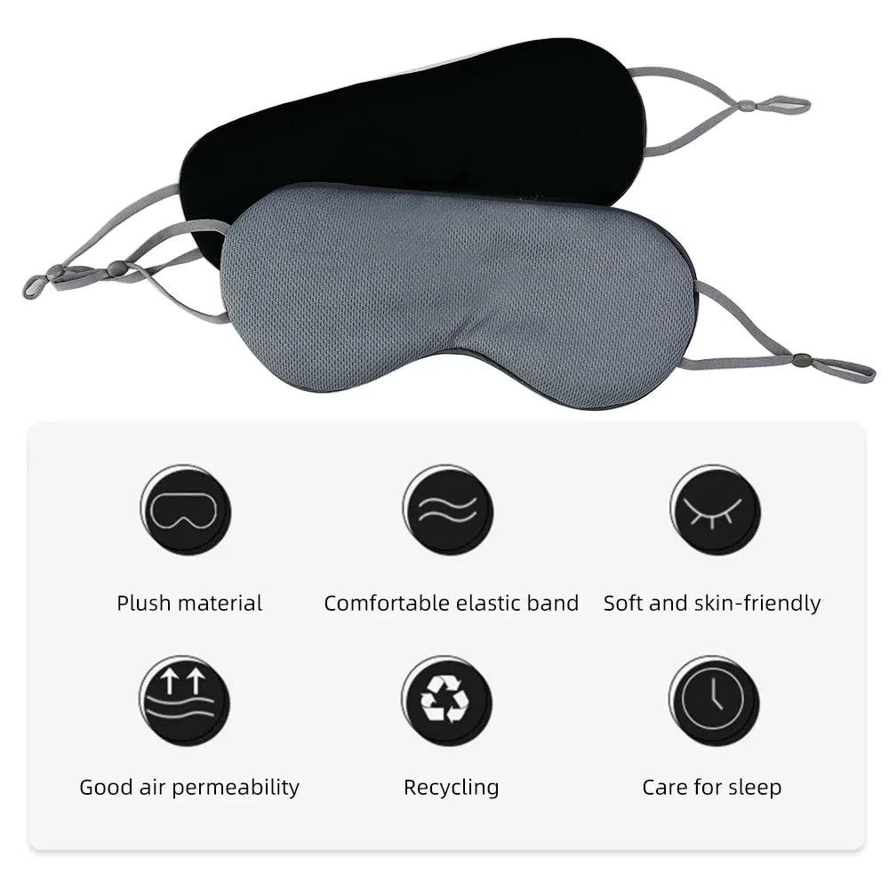 Sleeping Eye Mask Block Out Light Sleep Mask For Eyes Soft Sleeping Aid Travel Eyeshade Breathable Double-sided Eye Mask