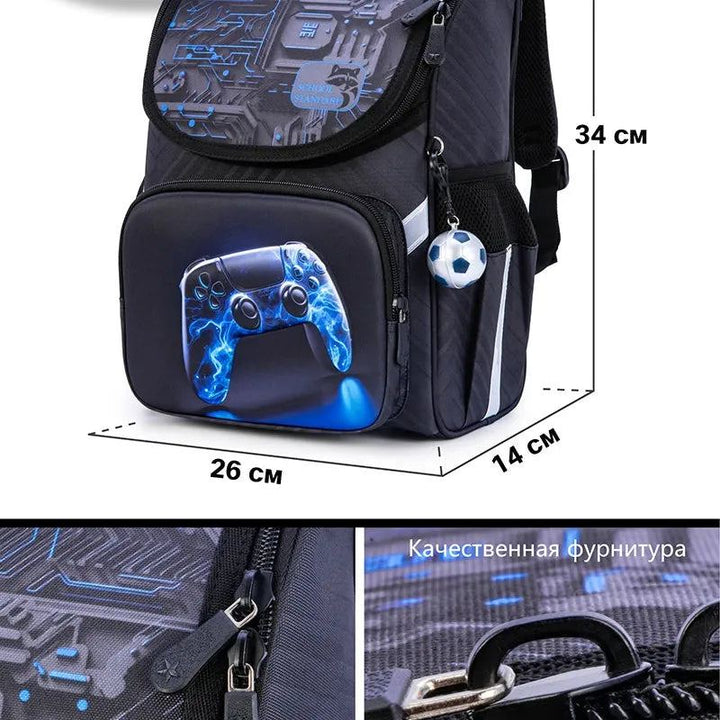 Orthopedic Backpack For Boys Cartoon 3D Primary School Students Bookbags Kids Satchels Children Backpack 8 Years mochilas