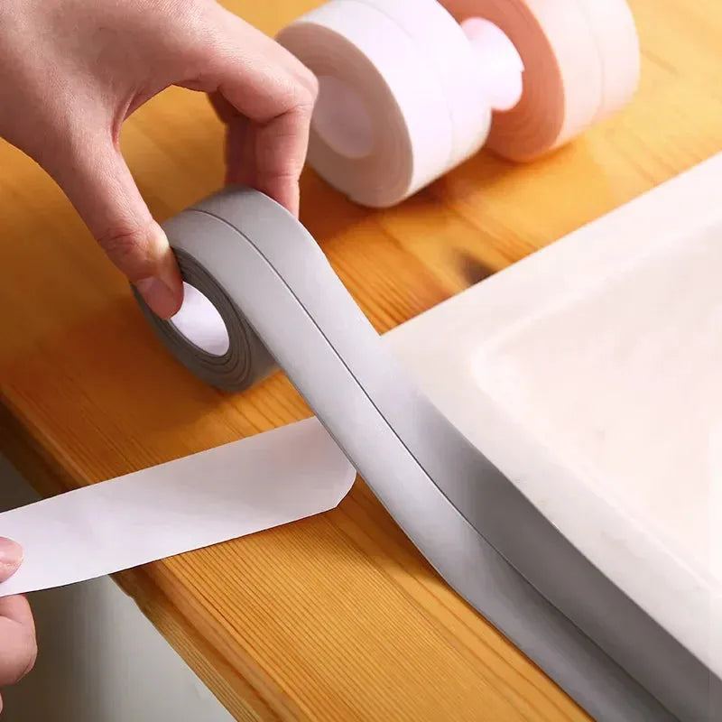 2023 New Bathroom Kitchen Shower Sink Bath Sealing Strip Tape Caulk Strip Self Adhesive Waterproof Wall Sticker Sink Edge Tape