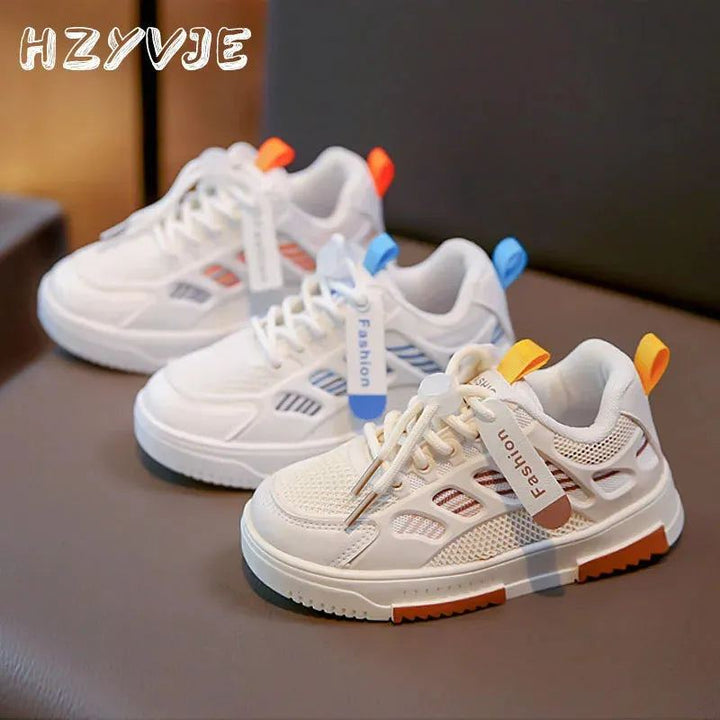 Children's Spring and Autumn Sports Board Shoes Kids Boys Trend Breathable Sneakers Basketball Shoes Grils All-match White Shoes