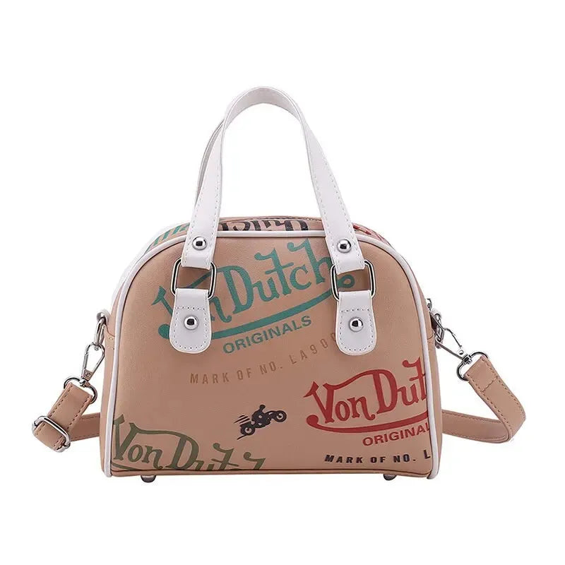 Women Y2K Luxury Designer Handbag Shopping Crossbody Graffiti Purses PU Leather Shoulder Bag For Women