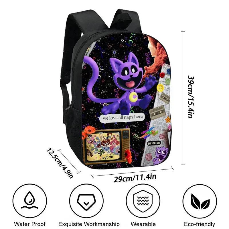 Mochila 2 pcs Set Smilling 3D Critters School Bags with Pencil Bags for Boy Girls Cartoon Prints Backpack Best Gift for Child