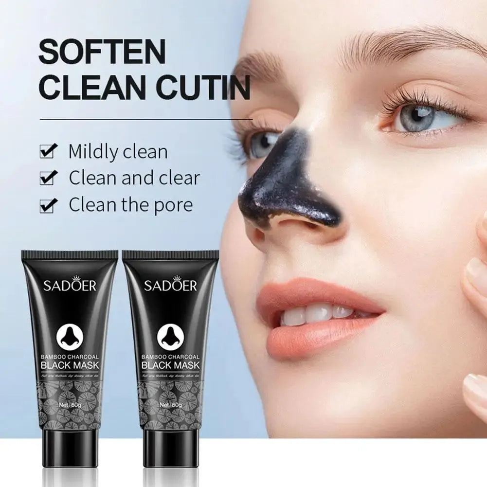 Blackhead Removal Face Mask Unisex Nose Mask Bamboo Charcoal Pores Dirt Remove T-zone Deep Cleansing Peel-Off Mask Skin Care