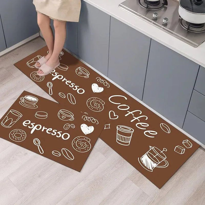 2Pcs/Set Modern Kitchen Mat Anti-slip Floor Carpet Household Carpet Long Strip Entrance Door Mat Bathroom Mat Home Decor Carpet