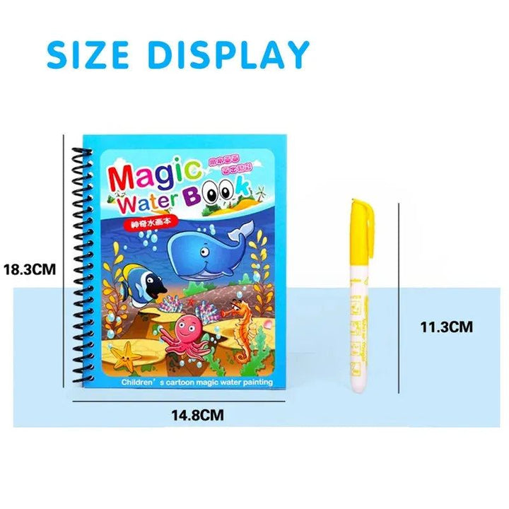 Magical Book Water Drawing Montessori Toys Reusable Coloring Book Magic Water Drawing Book Sensory Early Education for Children