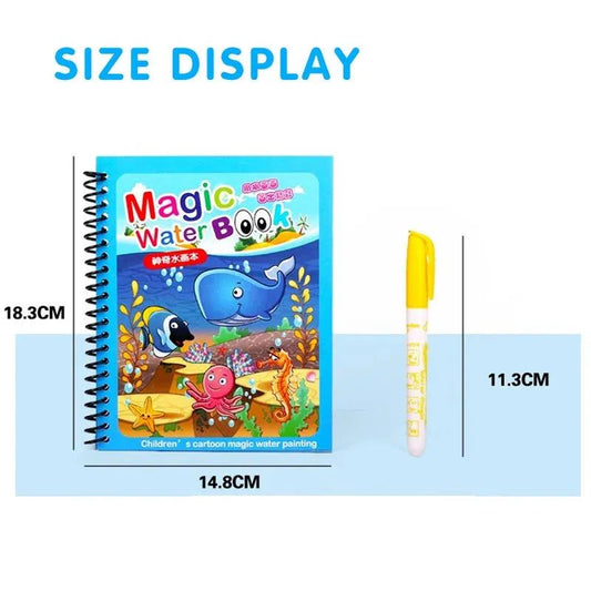 Magical Book Water Drawing Montessori Toys Reusable Coloring Book Magic Water Drawing Book Sensory Early Education for Children
