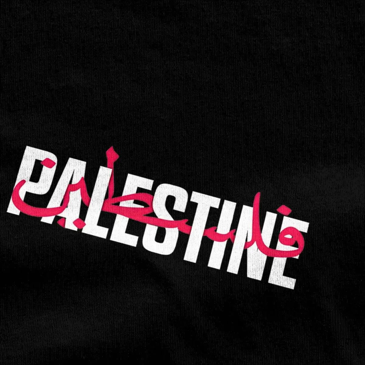 Palestine Word Arabic And English T Shirt Summer Y2K Funny T-Shirts Pure Cotton Trending Tshirt For Men Short Sleeves  Clothing
