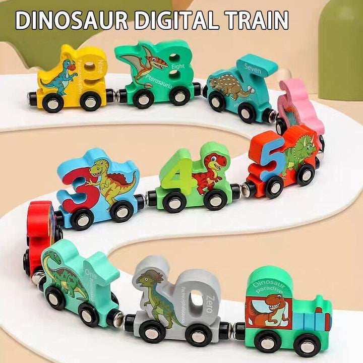 Magnetic Small Train Digital Building Blocks 11PCS Multi-Function Toys Children's Educational Intelligence Brain Assembly Toy
