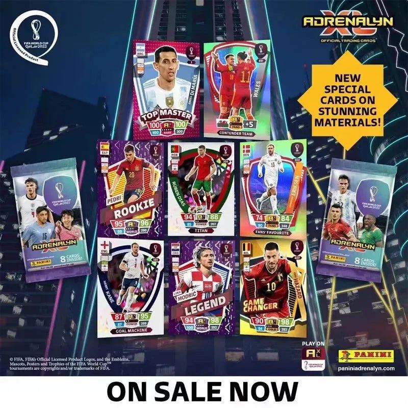 2022 Panini Football Star Card Box Qatar World Cup Soccer Star Collection Messi Ronaldo Footballer Limited Fan Cards Box Set