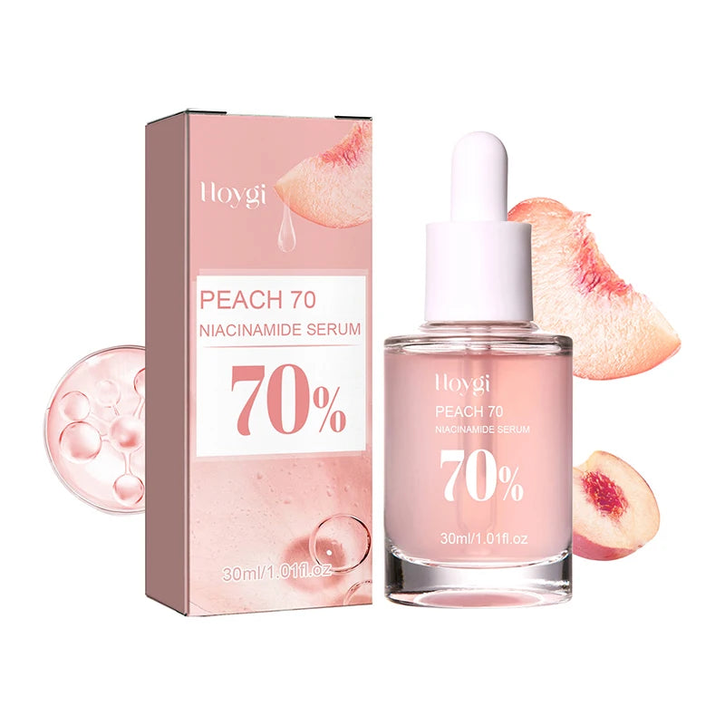 Peach 70% Niacinamide Serum Moisturizing Prevent Dryness Facial Essential Oil Increasing Elasticity Smooth Soften Skin Care 30ml