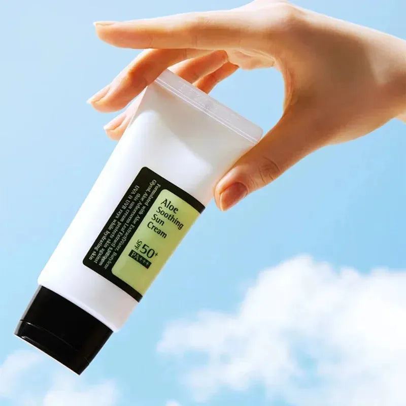 Aloe Soothing Sun Cream SPF50 Sunscreen Whitening Sun Protection UV Isolation Moisturizing Non-Greasy Korea Facial Skincare 50ml