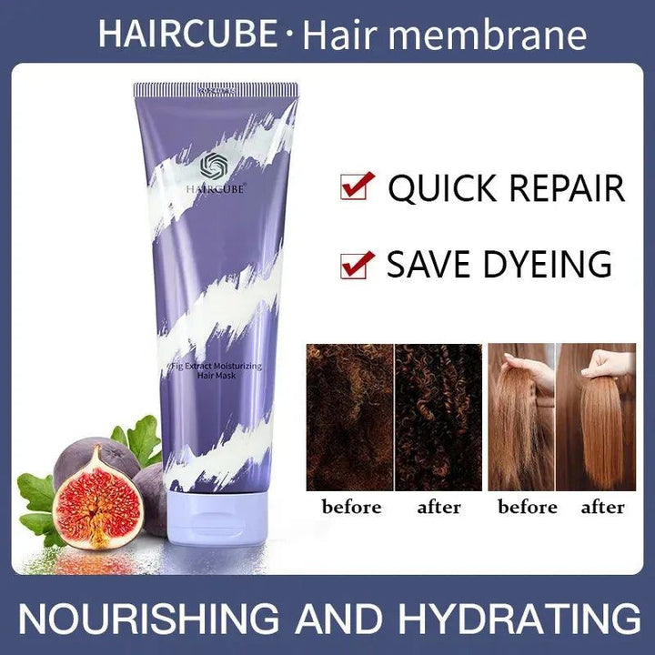Hair Mask Natural Ingredients Fig Hair Film Repair Dry and Damaged Frizzy Soft Smooth Shiny Deep Moisturize Hair Nourish Mask