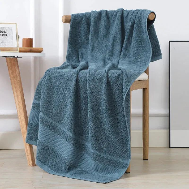 Cotton bath towel, bath wrap, household couple, soft and absorbent adult beach towel, not easy to shed wool, gauze bath towel