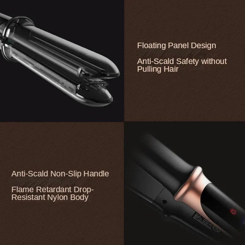 Two In One Professional Straightener Suitable For Wet Or Dry Hair, Iron Curly Hair Straight Hair Iron Smooth Hair Tools
