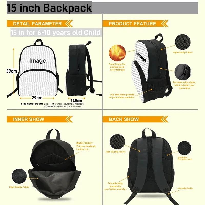 Soccer Prints School Backpack for Grade 1-3,Cartoon School Bags for Boys Girls ,Large Capacity Children Backpack  for School